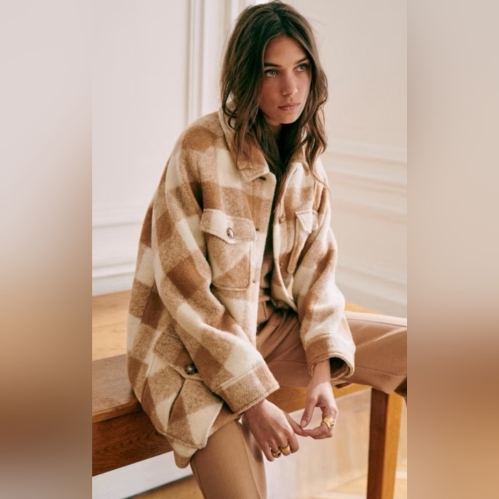 ❌SOLD❌Sézane Paulin Plaid Coat -Sz 36